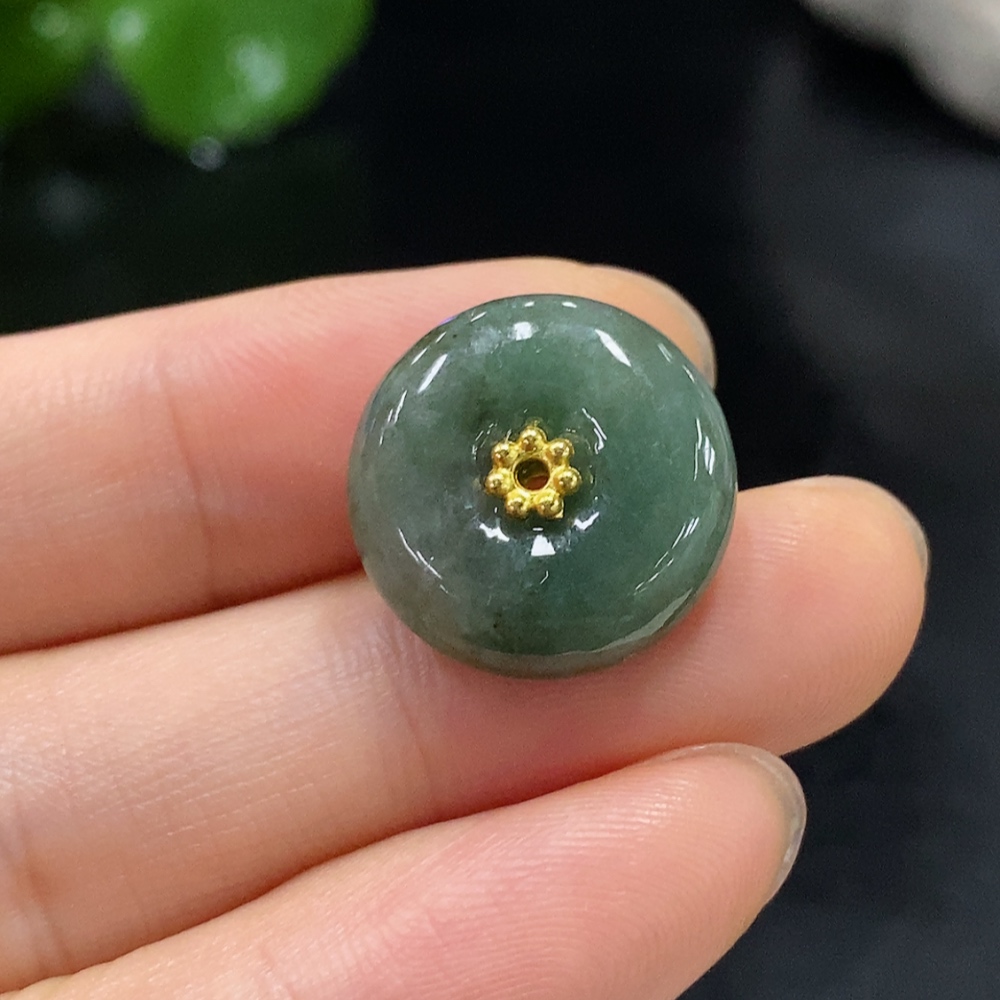 F29381632 Jadeite Pendant Peace Buckle Non-Gold Total Weight Approx. 3.52g