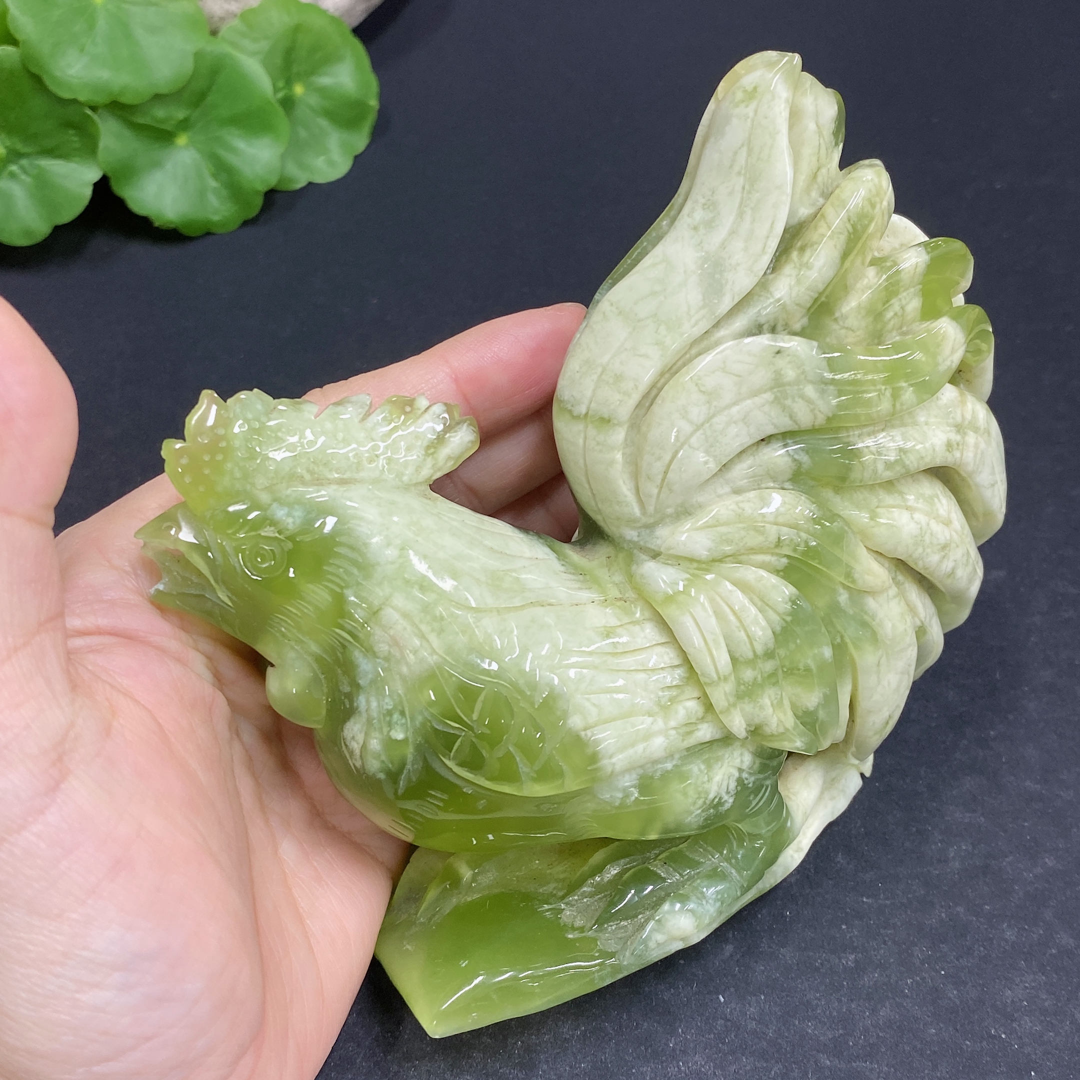 H33860180 Xiuyu (serpentine jade) ornament Rooster