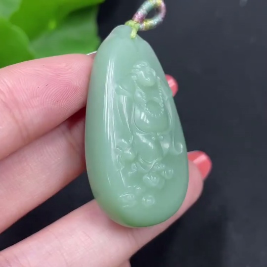 H34026022 Hetian Jade Jasper Pendant - Buddha, Total Weight Approx. 18.8g
