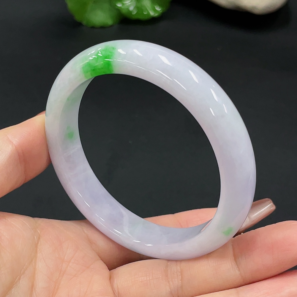 F27149861 Jadeite Round Bangle Total Weight approx. 52.6g Size 56.6