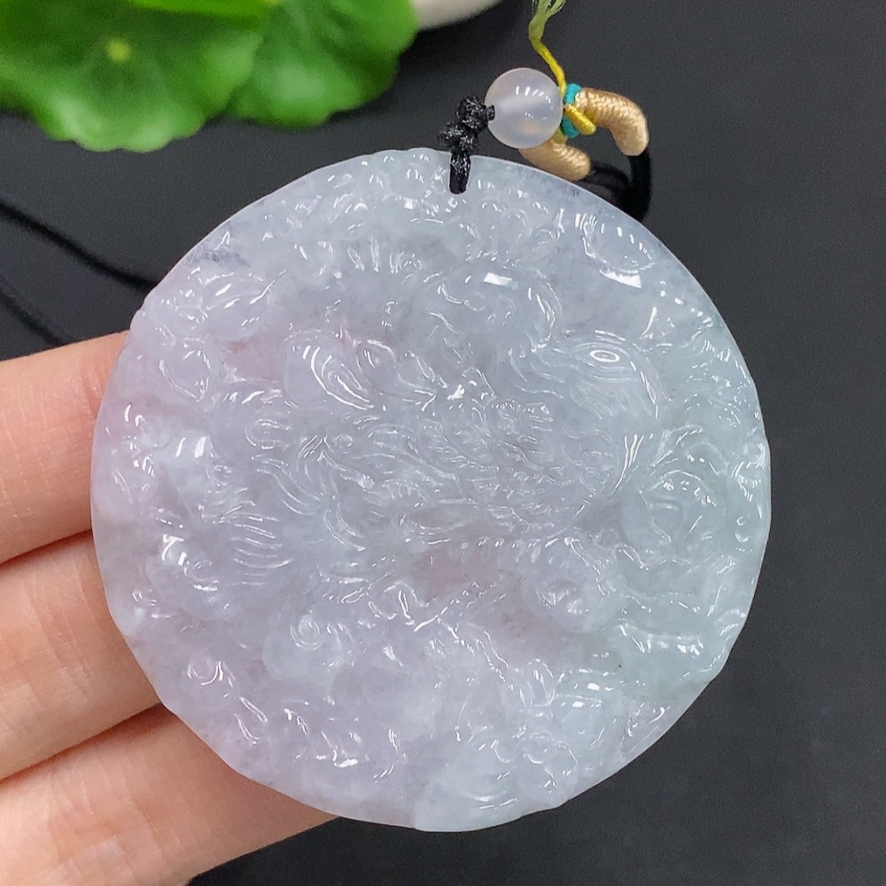 F32808377 Jadeite Peacock Pendant