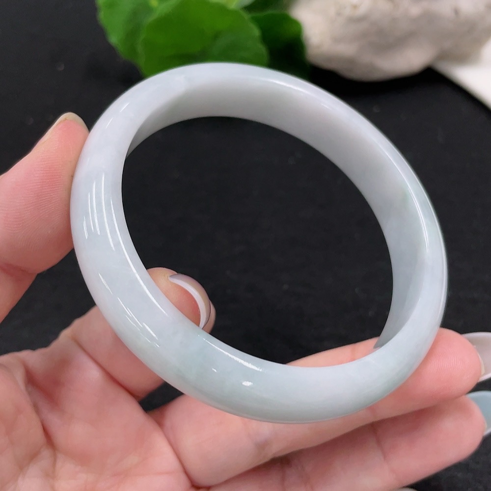 F33873801 Jadeite Round Bangle Size 58.2 Total Weight Approx. 49.8g (Broken)