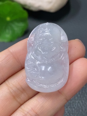 F35116051 翡翠挂件财神 货品总约重10.37g