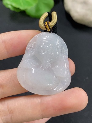 F46601035 翡翠财神挂件 货品总重约13.13g