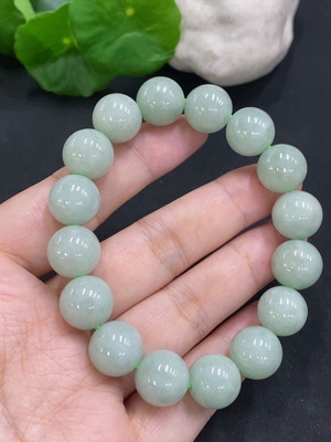 F32801418 Jadeite Bead Necklace Approx. 12.7mm Total Weight Approx. 59g