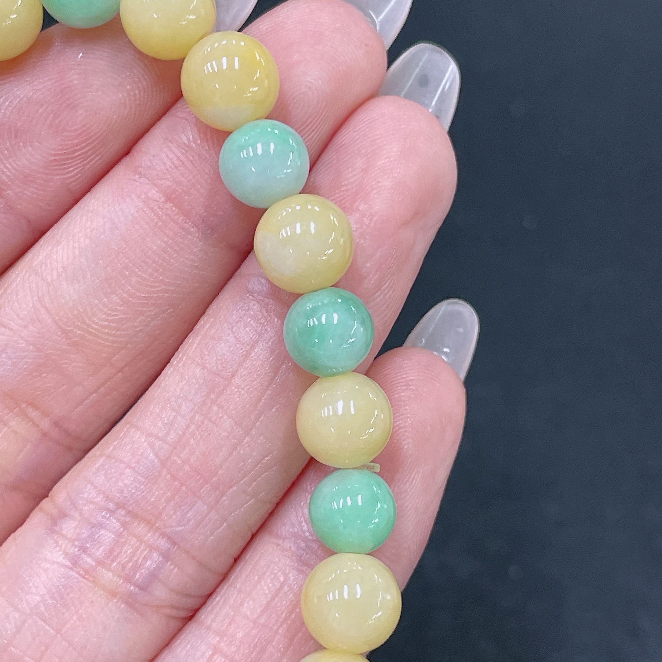 F35138884 Jadeite Bracelet Total Weight Approx. 20.26g Size About 8mm