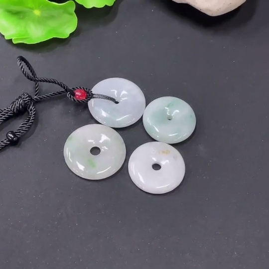 F31691362 Jadeite Peace Pendant with Non-A Grade Beads