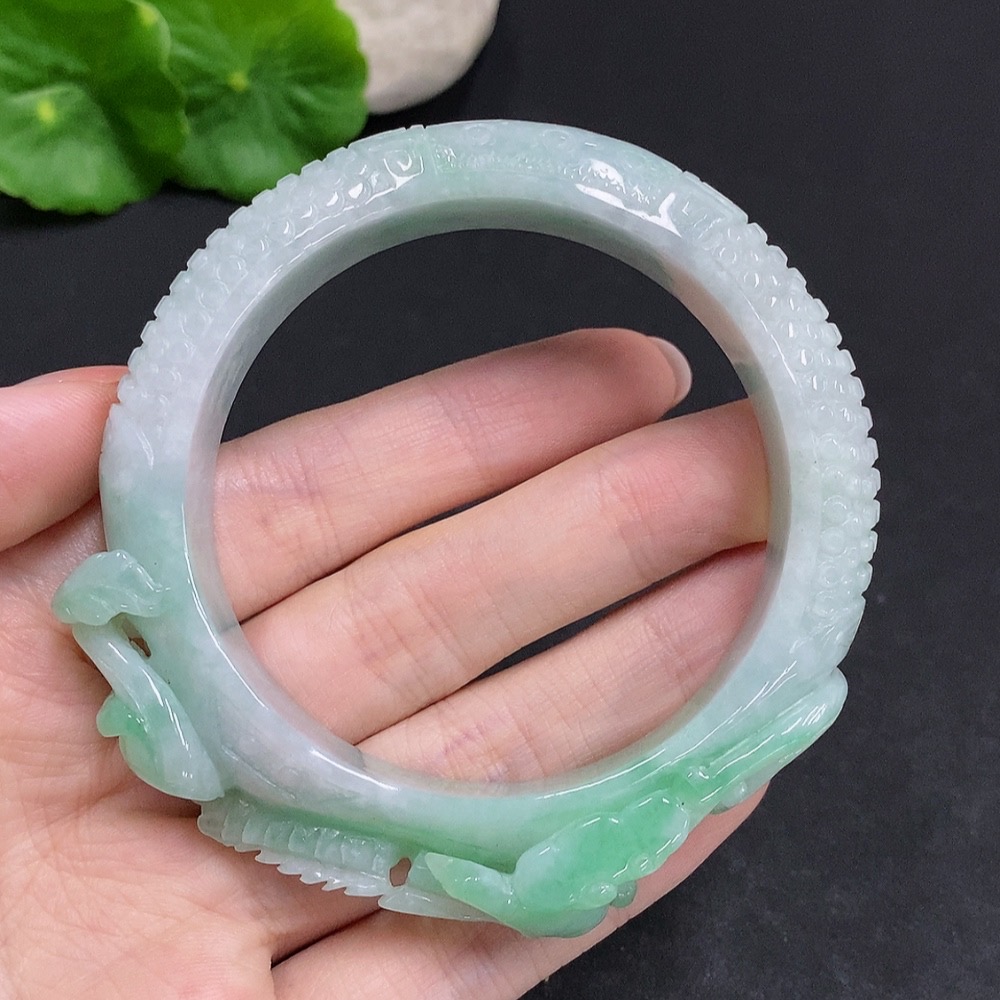 F34962595 Jadeite Round Bracelet Total Weight Approx. 78.5g Size 57
