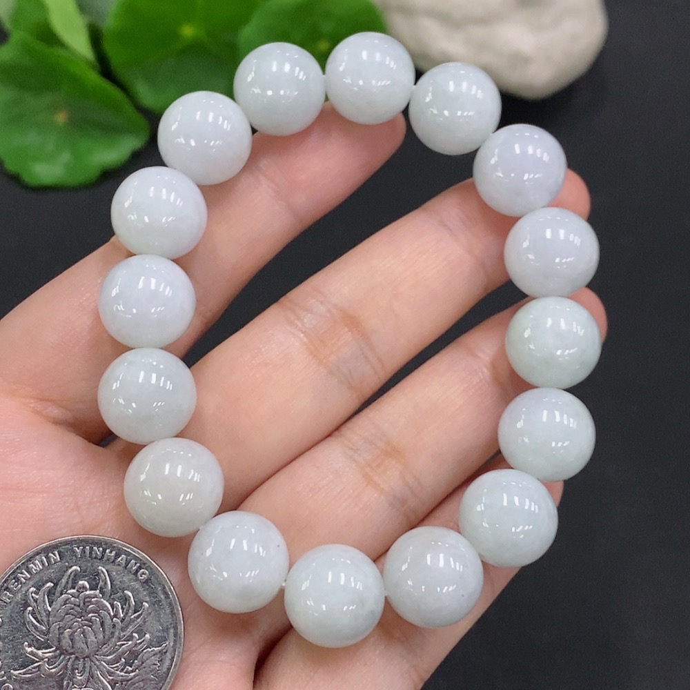 F34962497 Jadeite Bracelet Total Weight Approx. 52.6g Size 12.4mm