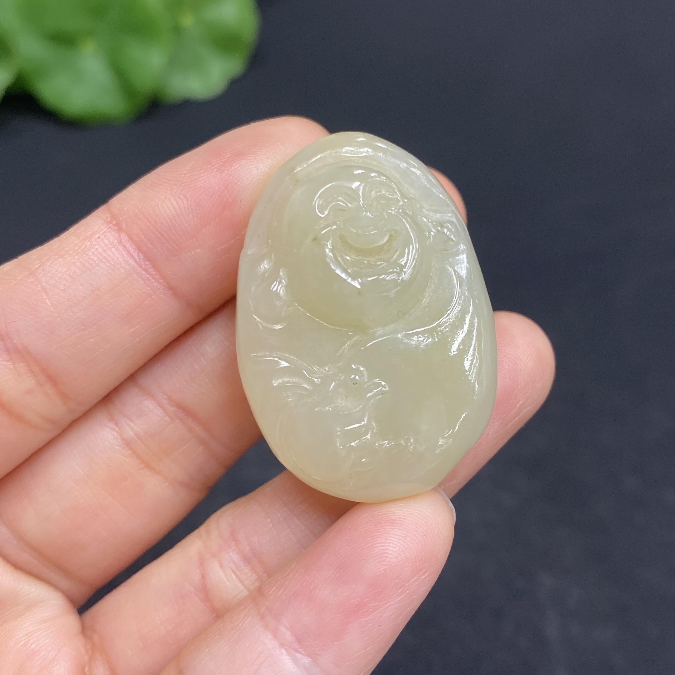 H32813095 Hetian Jade Pendant Buddha Total Weight Approx. 17.6g