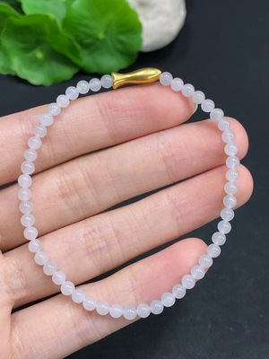 F31645931 Jadeite bracelet suspected to be gold-plated, total weight approx. 3.8g, size approx. 3.4mm