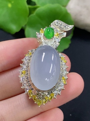 F45363582 翡翠蛋面 非金镶 货品总重约32.16g