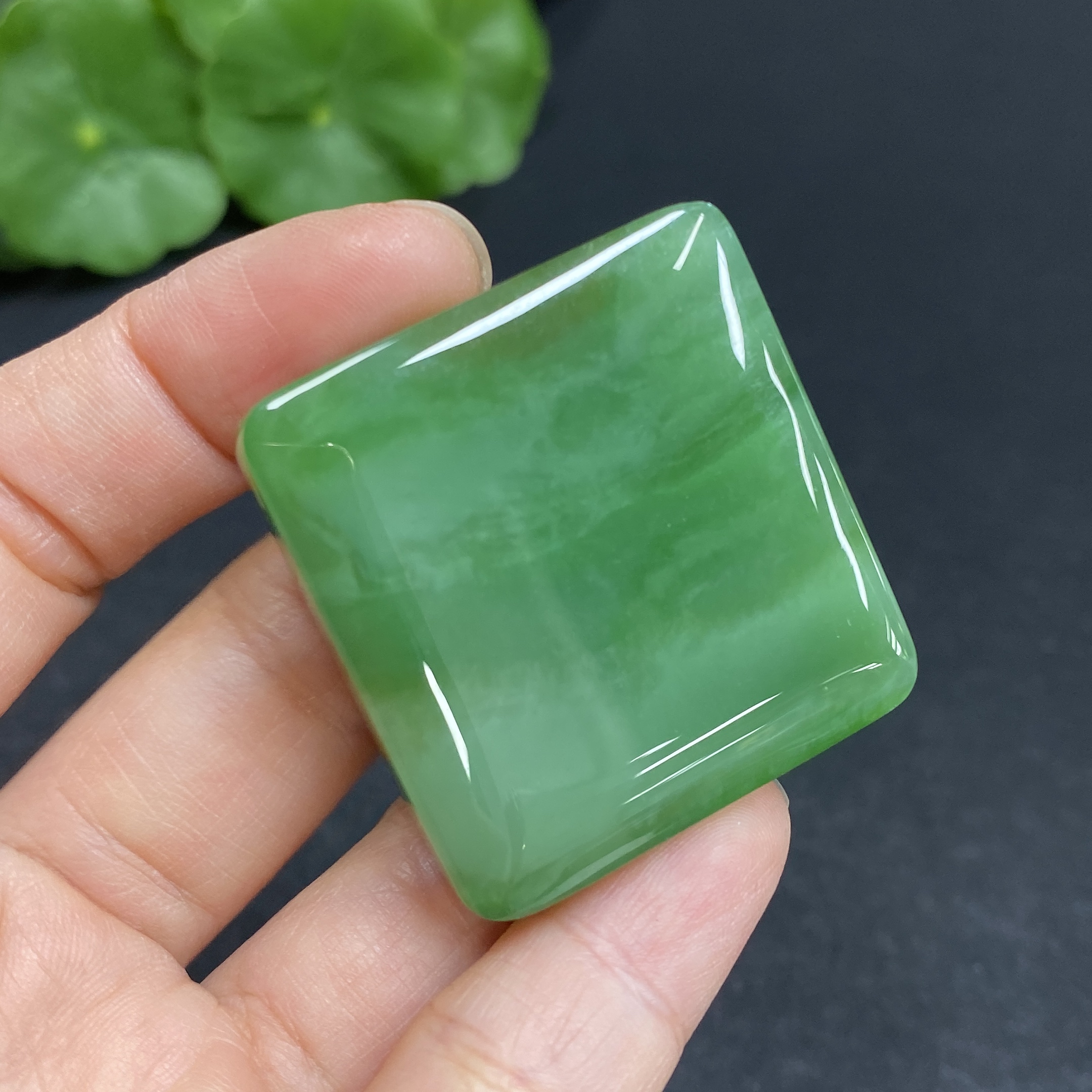 H31667906 Hetian Jade Inlaid Plain Pendant Total Weight Approx. 34.9g