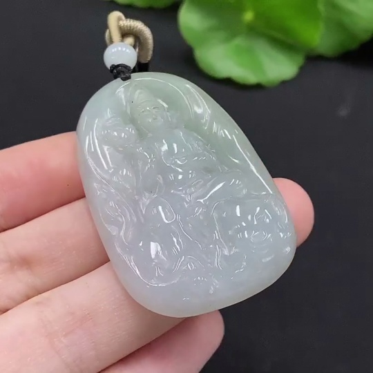 F35091679 Jadeite Samantabhadra Bodhisattva Pendant Total Weight Approx. 20.72g