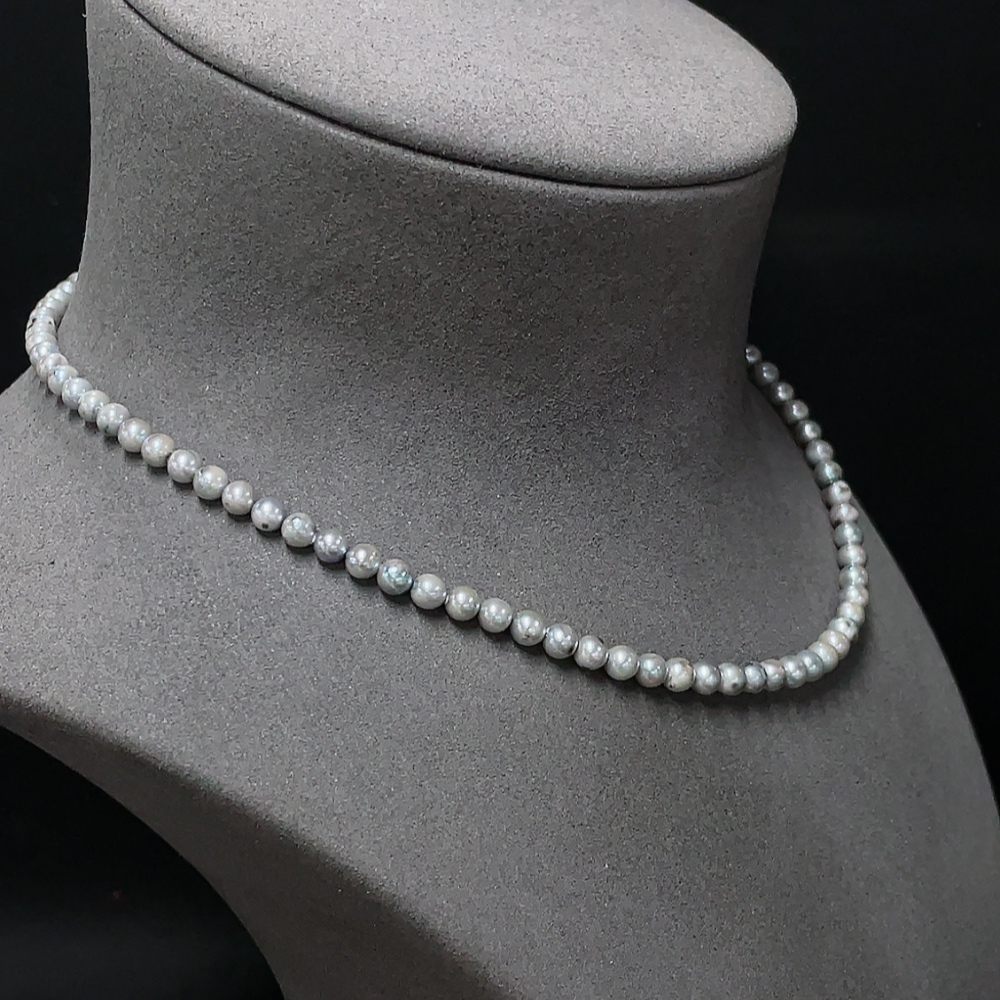 C33937930 Seawater Pearl Necklace Non-Gold Color Origin Undetermined Total Weight Approx. 13.86g Size About 4.8mm