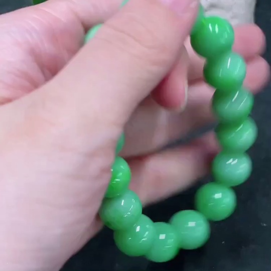 F32810418 Jadeite Bracelet Size 12.6mm Approx. Total Weight 55.12g Approx.
