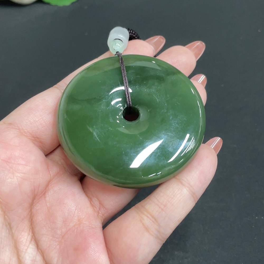 H34005799 Hetian Jade Pendant - Peace Buckle