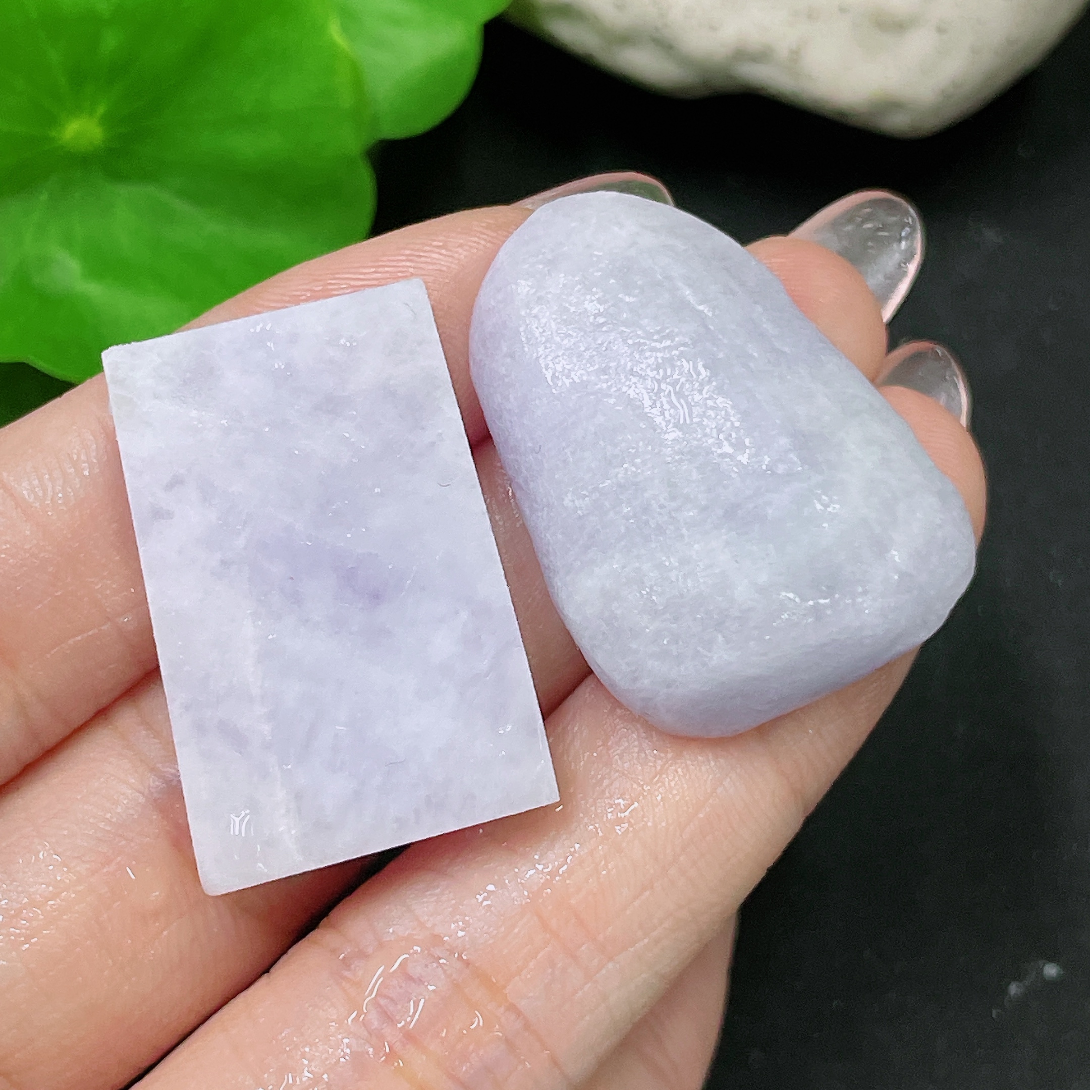F34958537 Jadeite Rough Pendants Sell as a Lot (With Other Mineral Components)