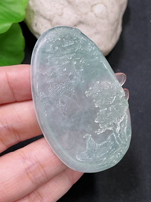 F34019965 Jadeite Pendant Landscape Total Weight Approx. 26.21g
