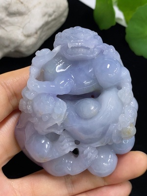 F42978460 翡翠手把件 货品总重约169.7g