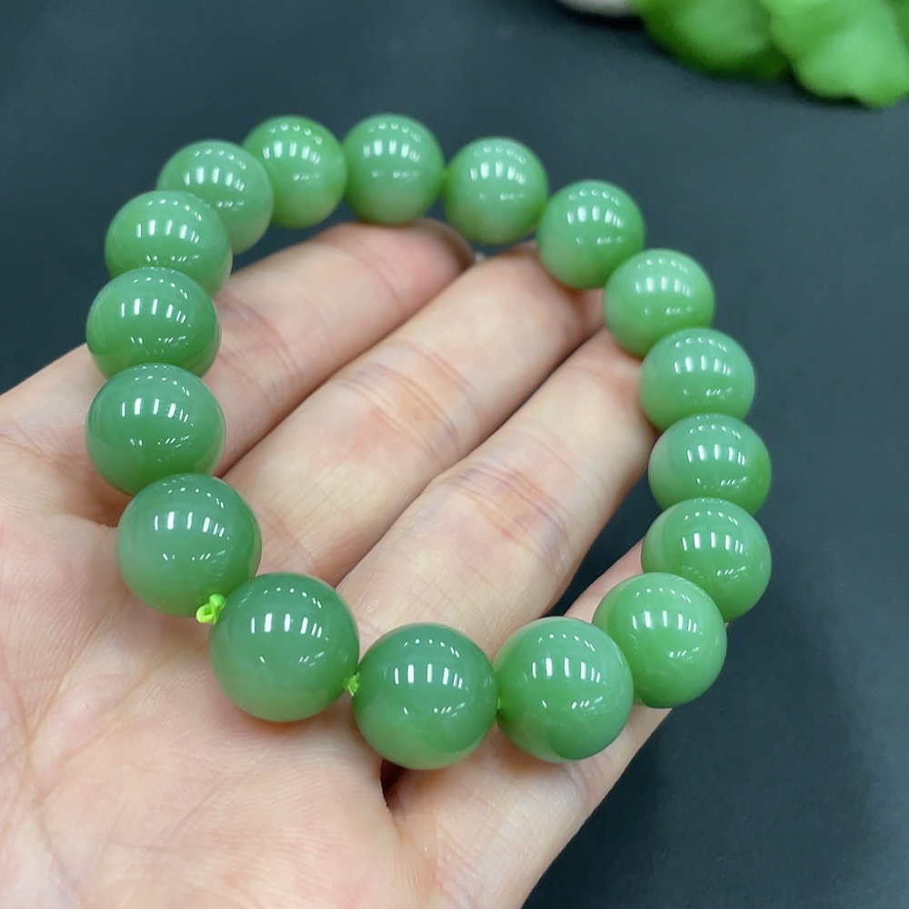 H23656608 Hetian Jade Bracelet Approx. 11.7mm Total Weight Approx. 46.2g