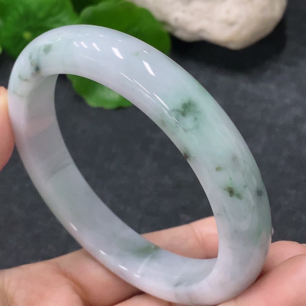 F34977068 Jadeite Round Bracelet Size 58.5mm Total Weight Approx. 58.93g Contains Other Mineral Components