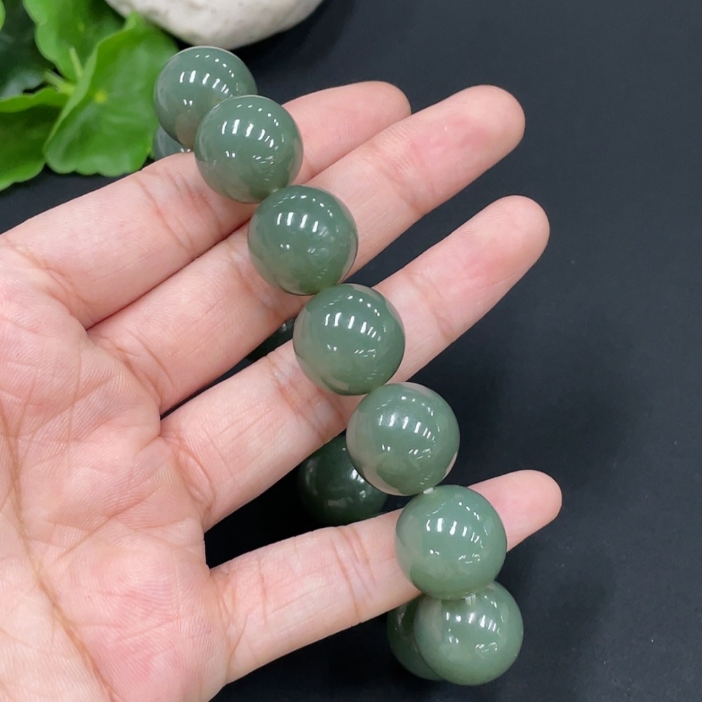 H29353871 Hetian Jade Bracelet Approx. 15.7mm Total Weight Approx. 86.5g