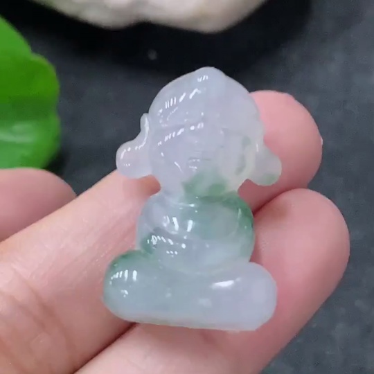 F34976732 Jadeite Pendant of Child, Total Weight Approx. 6.58g