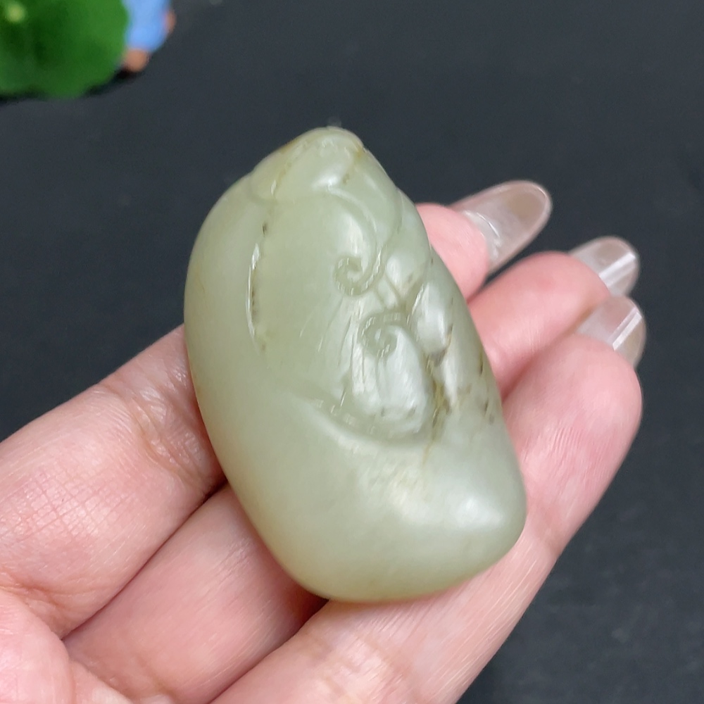H29326181 Hetian Jade Seed Material Pendant - Buddha Statue - Undetermined Skin Color Origin - Total Weight Approx. 42.1g