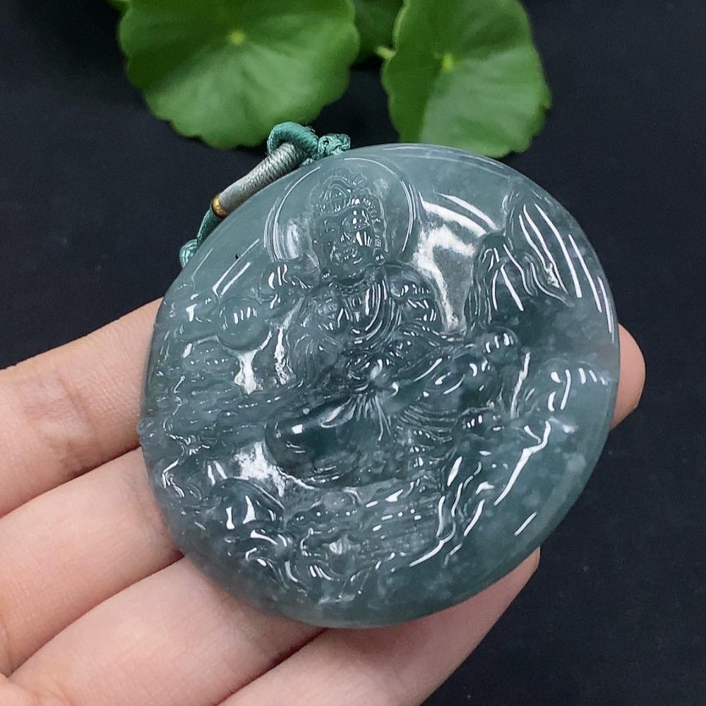 F29426852 Jadeite Guanyin Pendant, Total Weight Approx. 33.6g