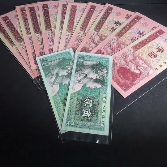 Q21342881 Fourth Edition RMB 13-Piece Banknote Set with Leopard Number
