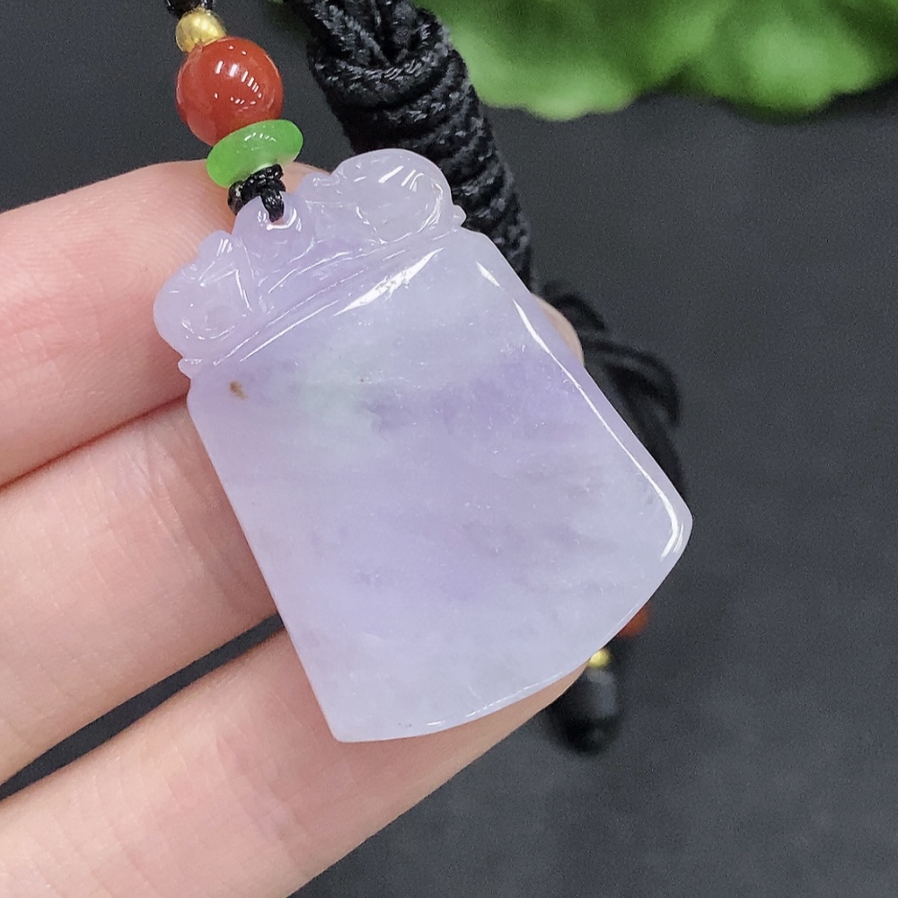 F35123834 Jadeite Antique Pendant Total Weight Approx. 13.4g (Including Rope Weight) Beads Not Jadeite