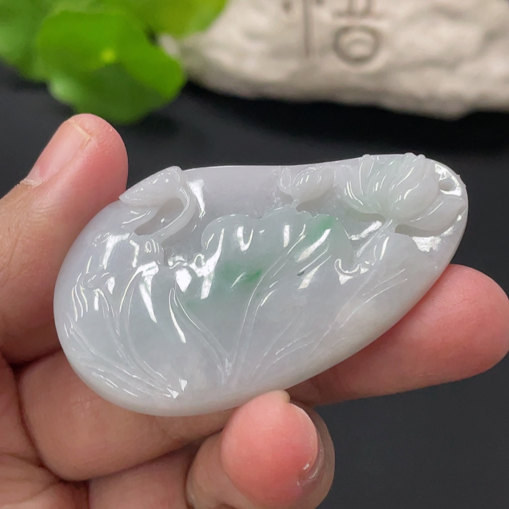 F34978398 Jadeite Auspicious Harmony Pendant