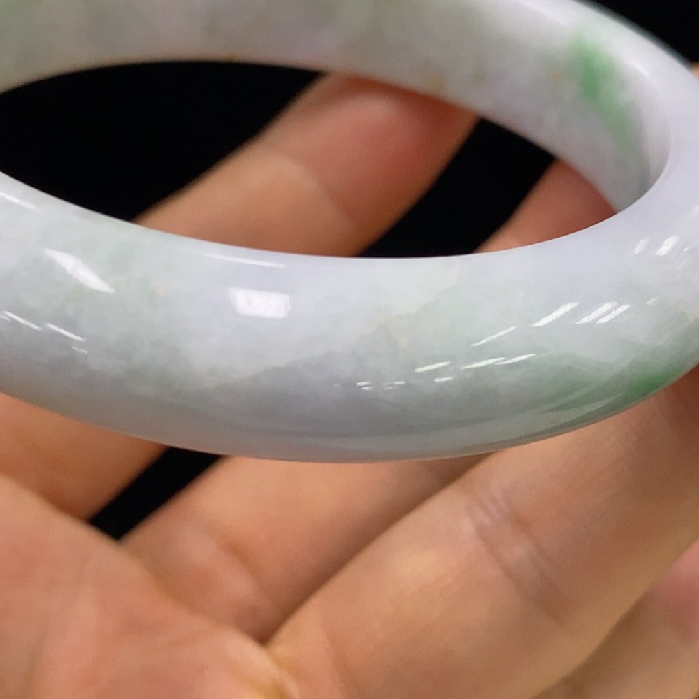 F34024784 Jadeite Round Bangle Size 57.4 Total Weight Approx. 64.44g