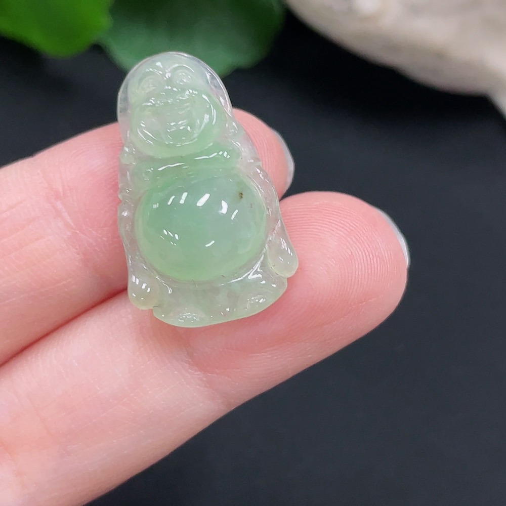 F30459851 Jadeite Standing Buddha Pendant, Total Weight Approximately 2.4g