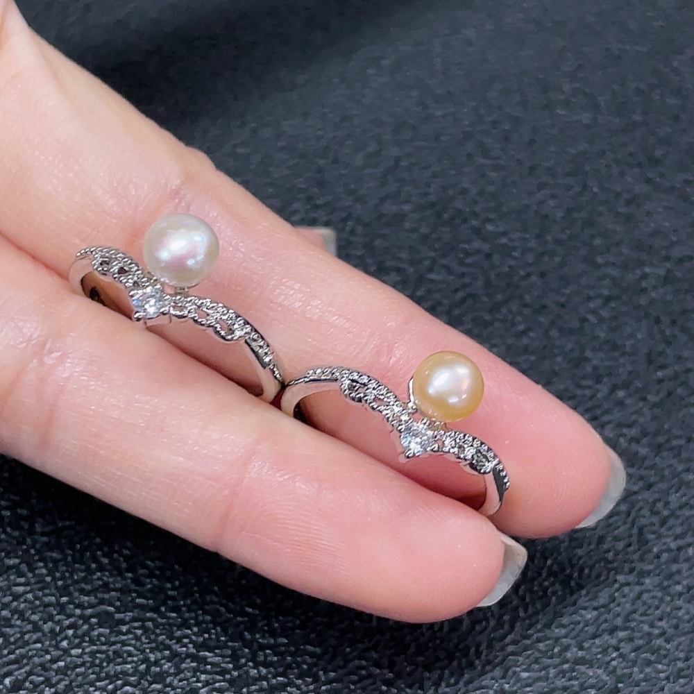 C34038141 Pearl Ring Non-Gold Adjustable Total Weight Approx. 4.04g Sell as a Lot