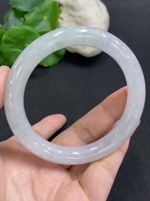 F34050579 Jadeite Round Bangle Size 59.3 Total Weight Approx. 60.4g