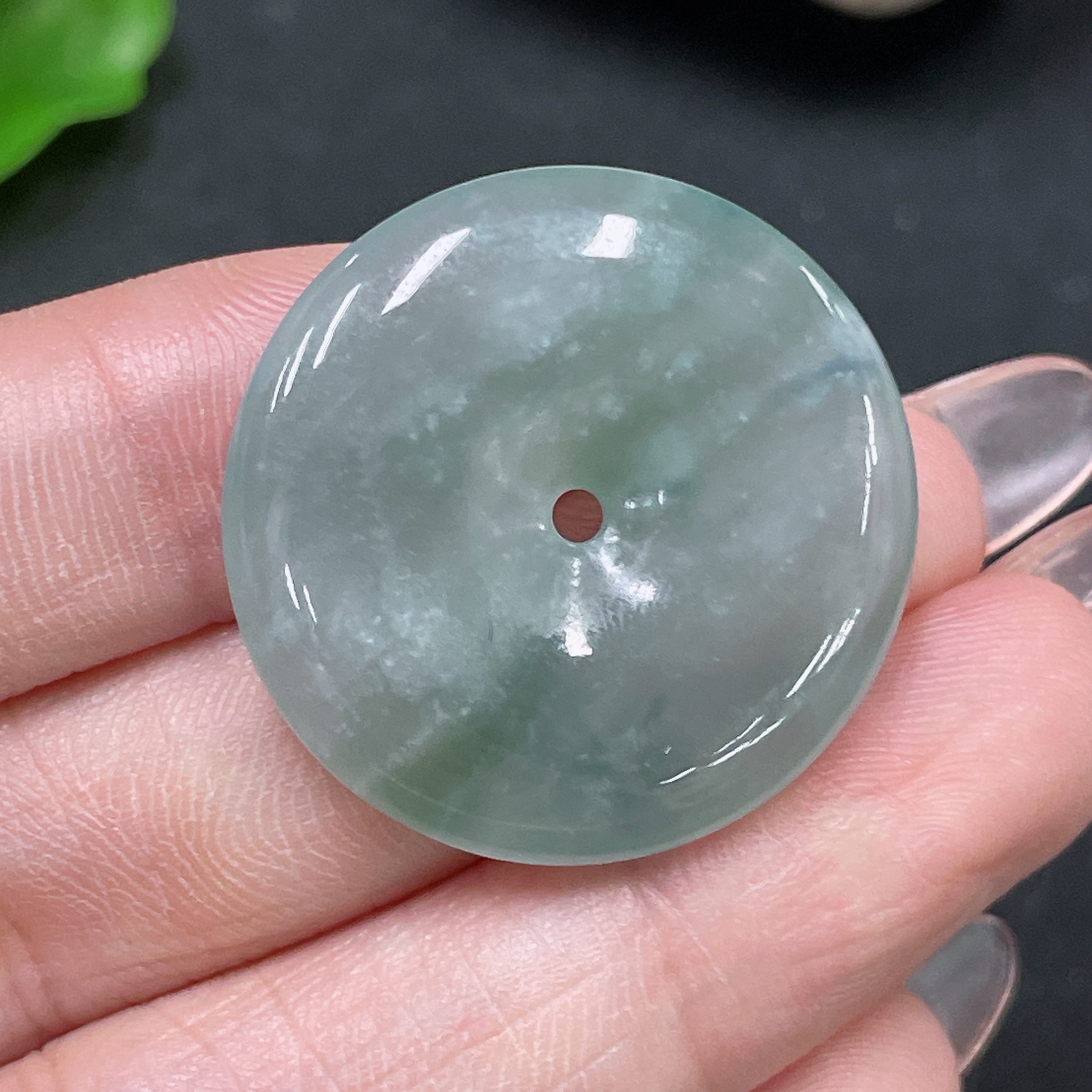 F34020558 Jadeite Pendant Peace Knot Total Weight Approx. 9.31g