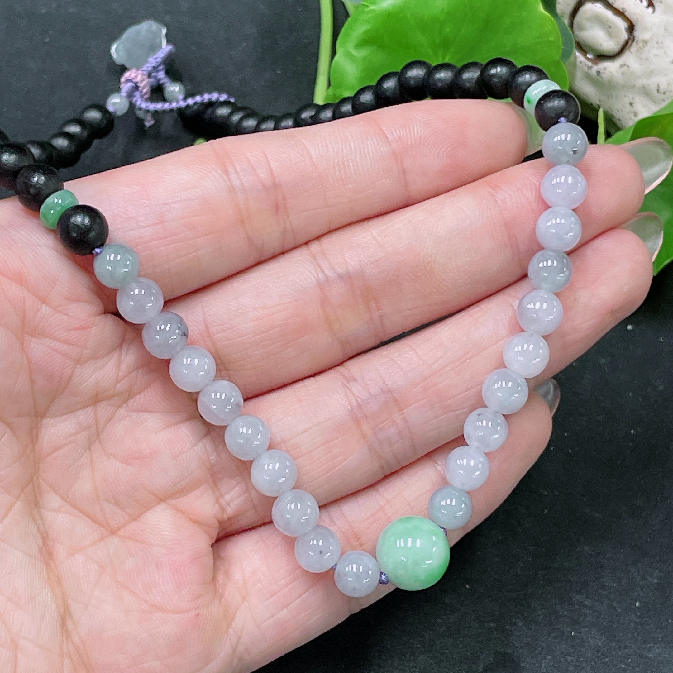 F34985055 Jadeite Beaded Necklace Total Weight Approx. 16.23g Size About 6.2mm