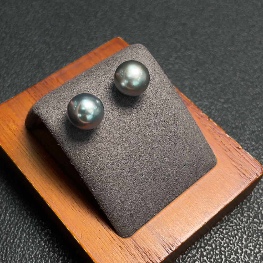 C28276277 Seawater pearl stud earrings, non-gold setting, approx. 9mm, total weight approx. 2.39g