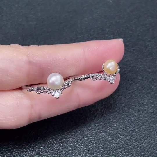 C34038141 Pearl Ring Non-Gold Adjustable Total Weight Approx. 4.04g Sell as a Lot