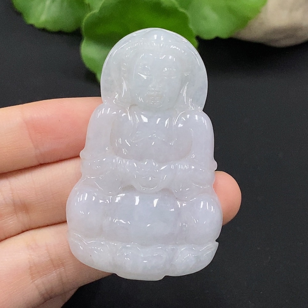 F35091177 Jadeite Guanyin Pendant Total Weight Approximately 20.7g