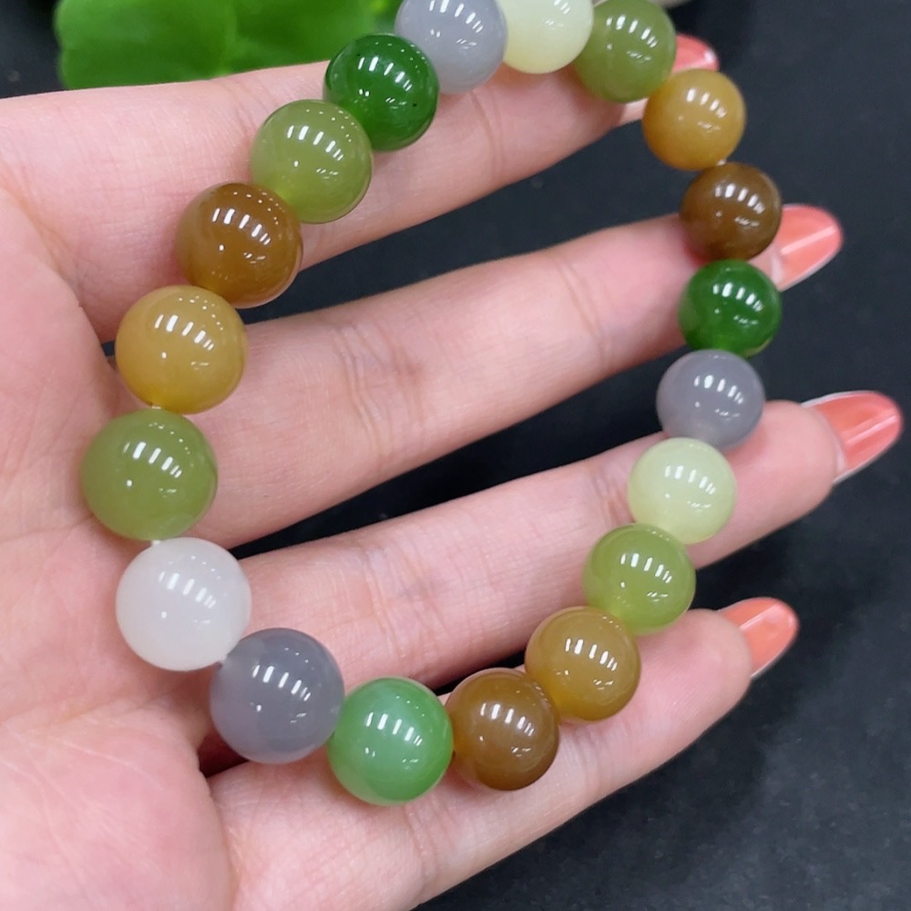 H35084501 Hetian Jade Bracelet, Approx. 9.7mm, Total Weight About 29g