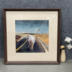 P39659469 兰金福《远方》纸面水彩 有装裱 画心约37*37cm 外框约63*63cm