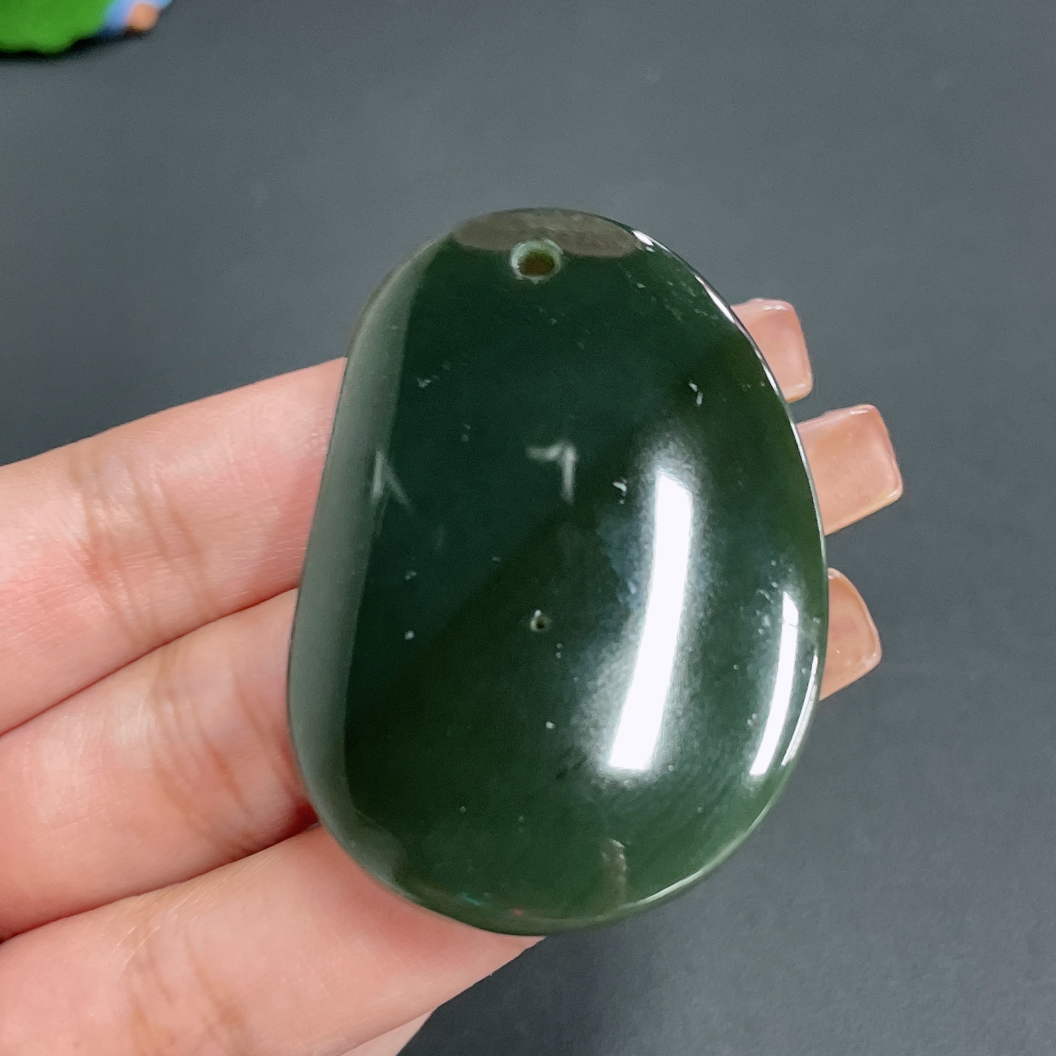H21432031 Hetian Jade Pendant Plain Pendant Total Weight about 30.7g