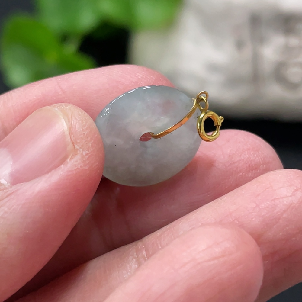 F35146966 Jadeite Peace Knot Pendant Total Weight Approx. 1.57g 18k Gold Clasp