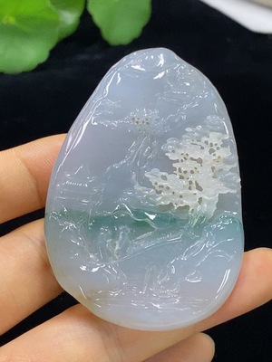 F34975762 Jadeite Landscape Pendant Total Weight Approx. 59.52g