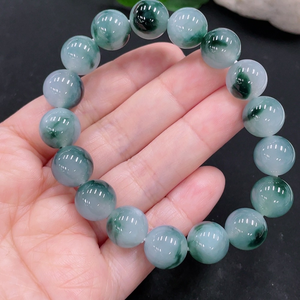 F28287525 Jadeite Bead Bracelet Approx. 11.8mm Total Weight Approx. 49.2g