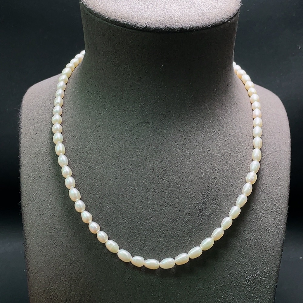 C32764259 Pearl Bead Necklace Total Weight Approx. 21.13g Size About 5.4mm Non-Gold Setting