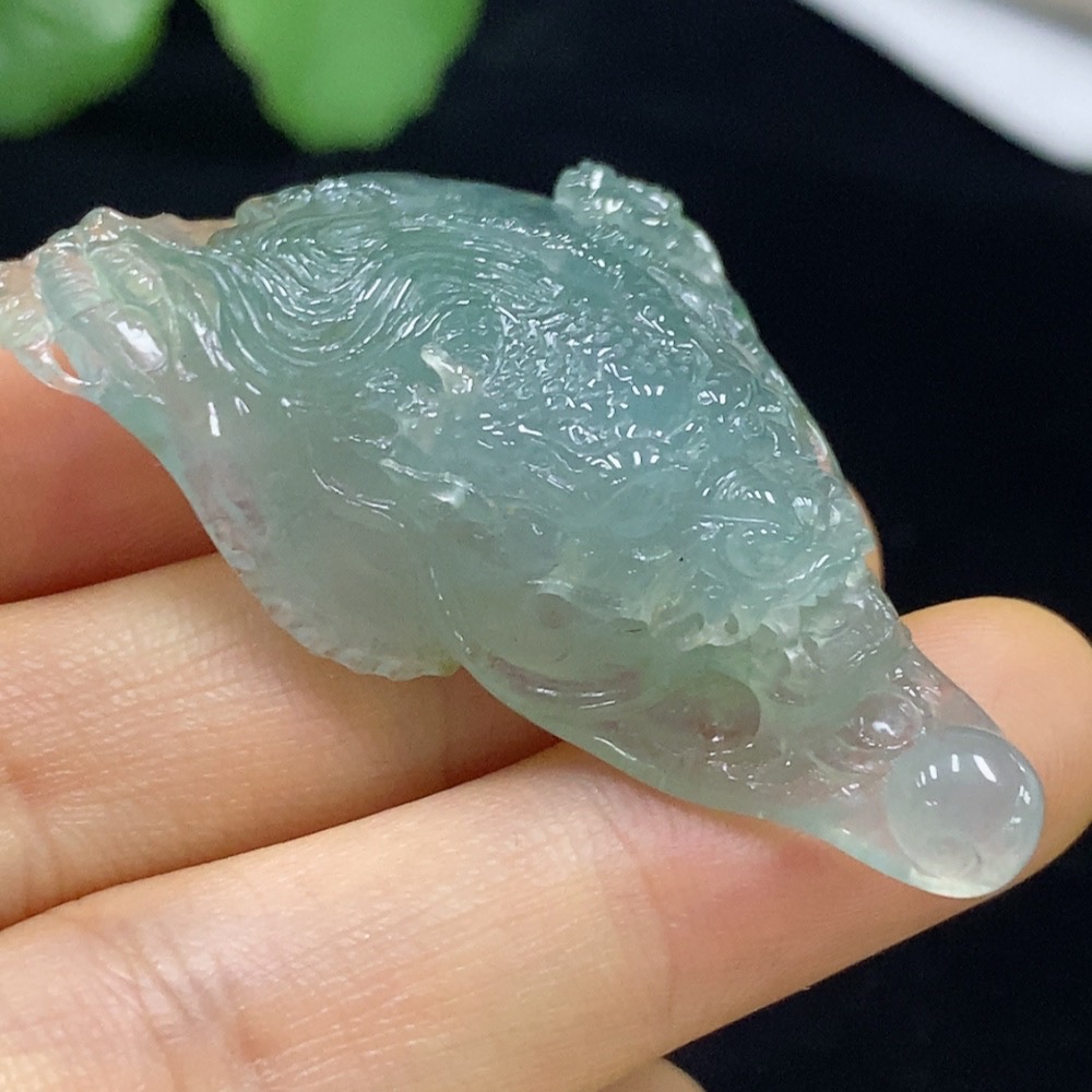 F35094709 Jadeite Dragon Pendant Total Weight Approx. 15.58g